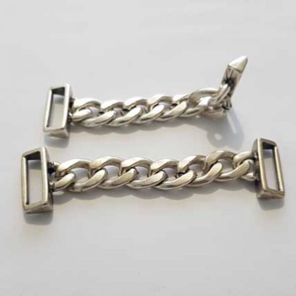 Double Passant 20 mm et chaine en Zamak N&deg;01 Argent