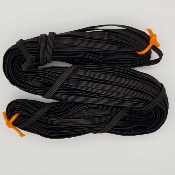 M&aacute;scara plana el&aacute;stica 5 mm negra n&deg;03 x 16 metros