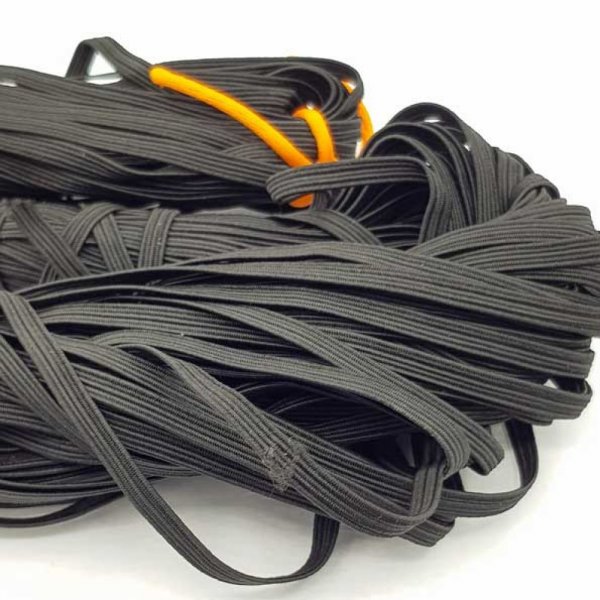 M&aacute;scara plana el&aacute;stica 4 mm negra n&deg;03 x 20 metros