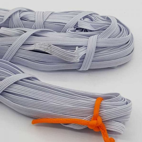 M&aacute;scara plana el&aacute;stica 5 mm blanca N&deg;03 x 14,50 metros