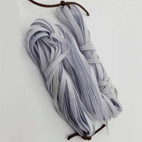 M&aacute;scara plana el&aacute;stica 5 mm blanco N&deg;03 x 12 metros - 02