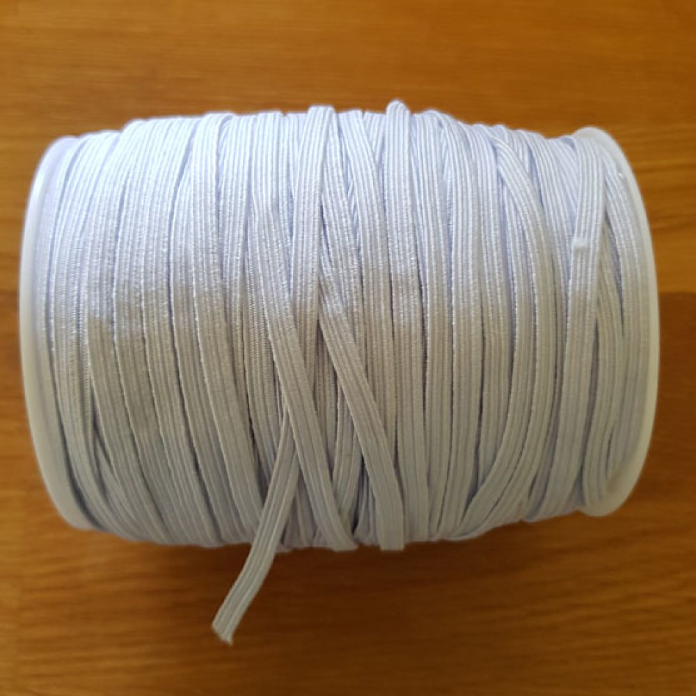 Máscara plana elástica 5 mm Blanco N°03 X 7 metros