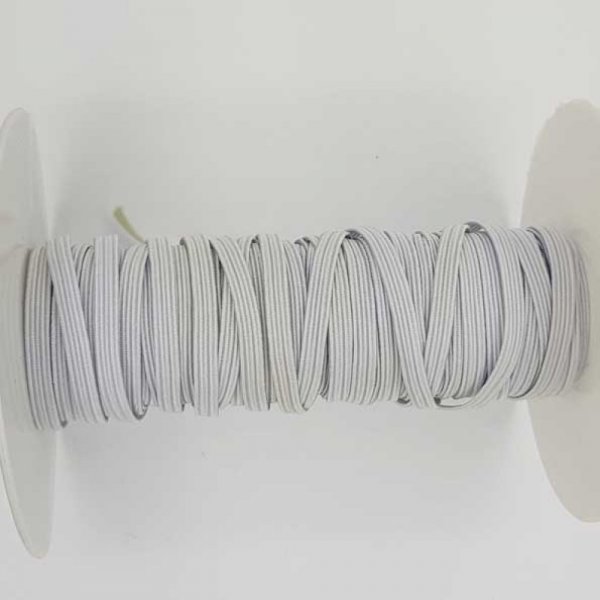 M&aacute;scara plana el&aacute;stica 5 mm blanco N&deg;03 x 13 metros