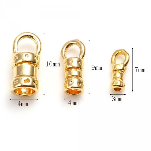 Embout Pour Cordon 10 x 4 mm Plaqu&eacute; Or 18K