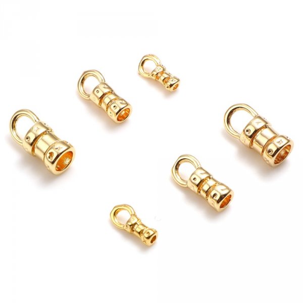 Embout Pour Cordon 7 x 3 mm Plaqu&eacute; Or 18K