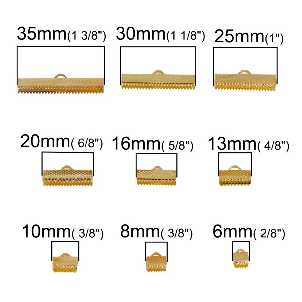 Pinza para cuerda 16 x 08 mm Oro