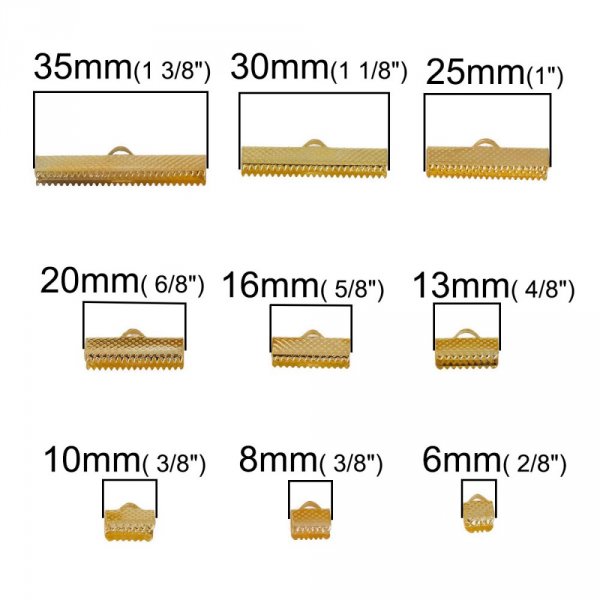 Pinza para cuerda 20 x 08 mm Oro