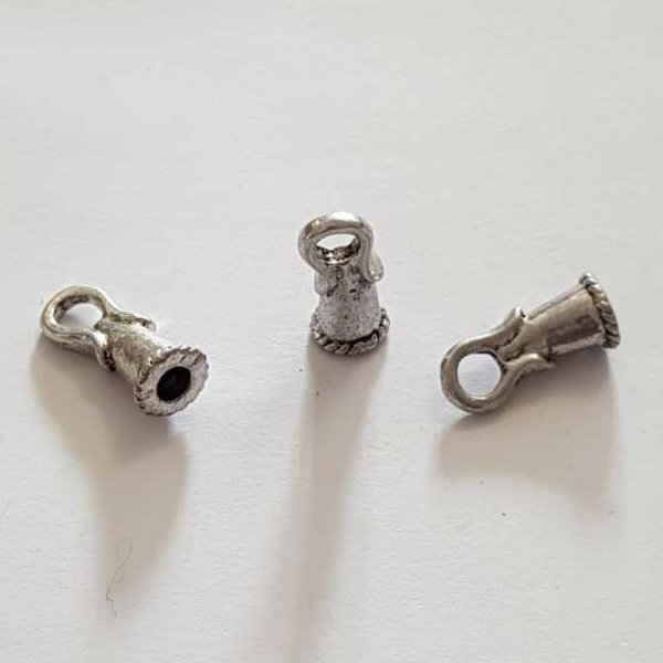 Embout &agrave; coller N&deg;12 Argent 17 x 7 mm