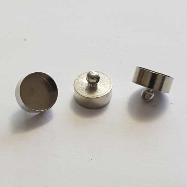 Embout &agrave; coller N&deg;27 Argent 7 x 9 mm