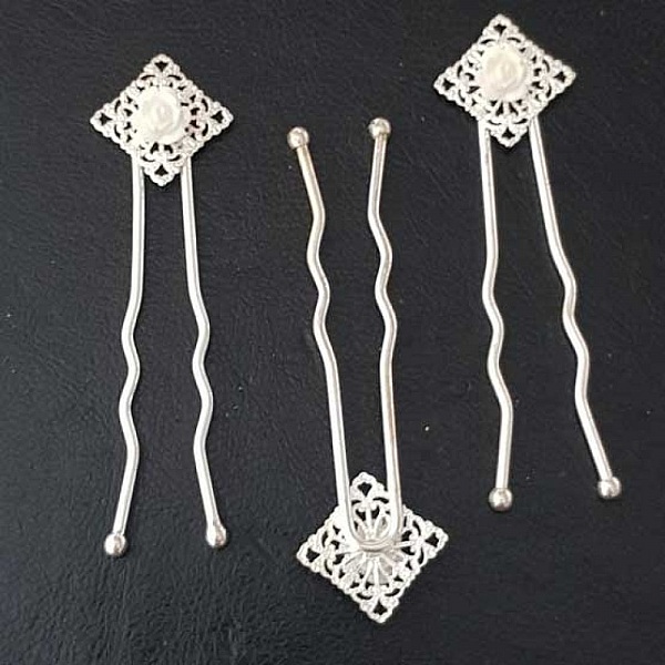 Epingle &agrave; cheveux Blanc mariage N&deg;03