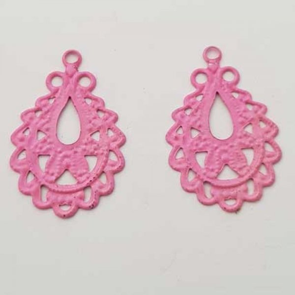 Estampe N&deg;02 Goutte Rose 27 x 22 mm