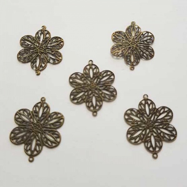 Estampe N&deg;05 Feuille Bronze 26 x 20 mm