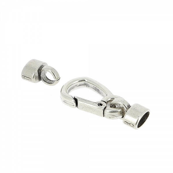 Mosquet&oacute;n de cuero de zamak de 10 mm