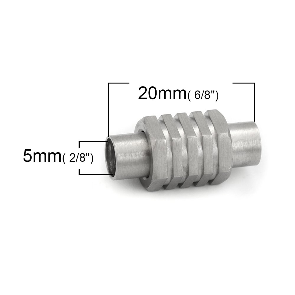 Cierre magnético de acero inoxidable 05 mm Plata N°01