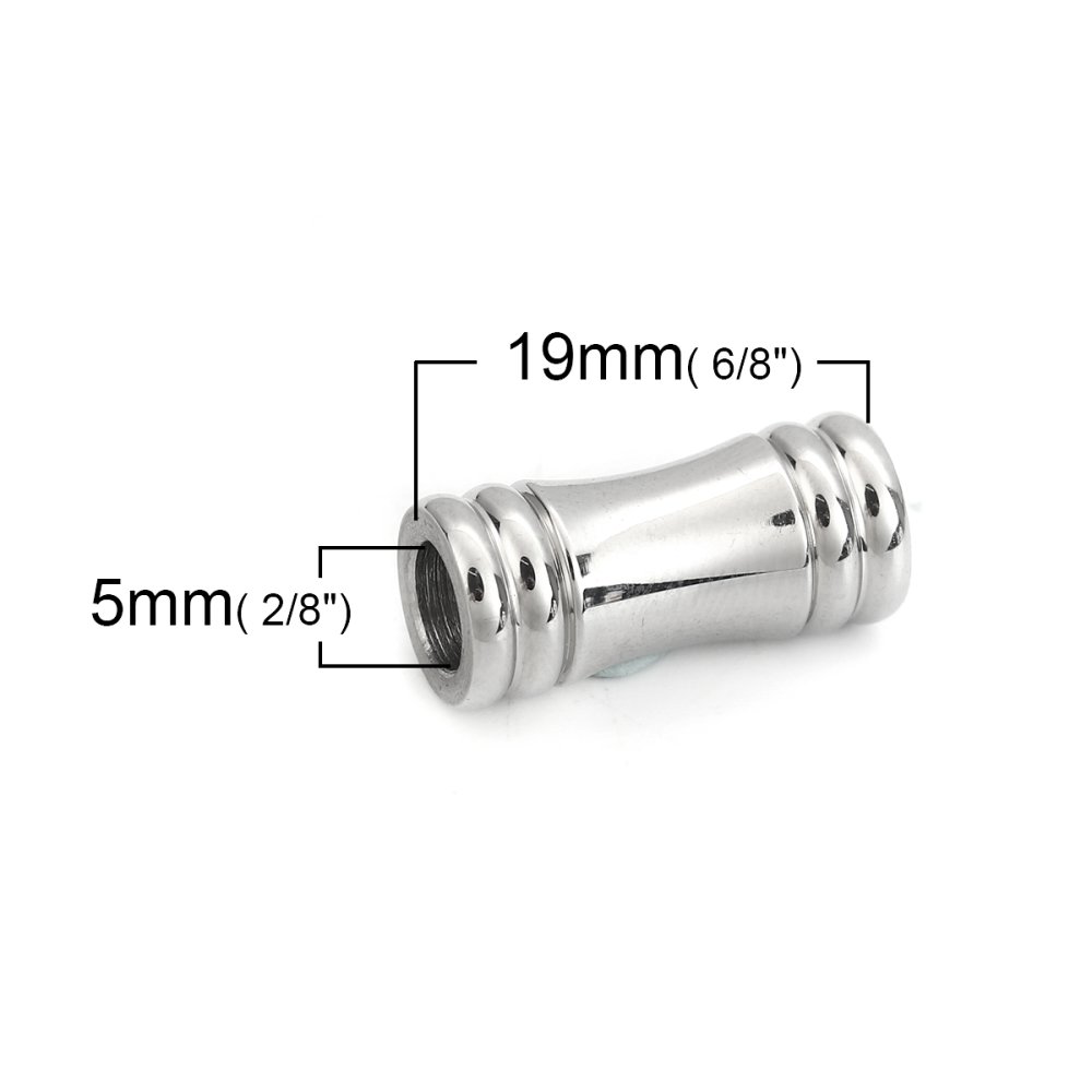 Cierre magnético de acero inoxidable 05 mm Plata N°02