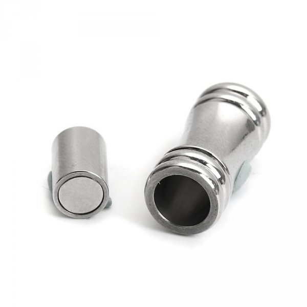 Cierre magn&eacute;tico de acero inoxidable 05 mm Plata N&deg;02