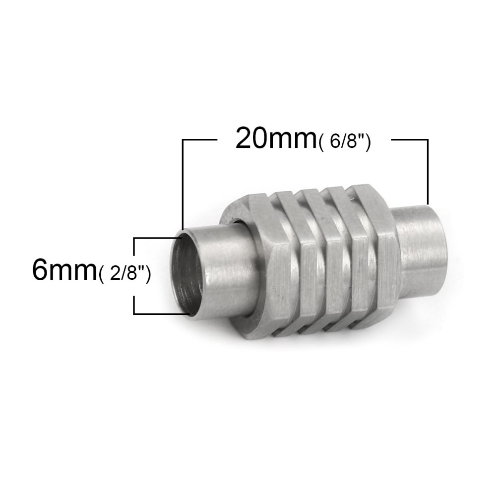 Cierre magnético Acero inoxidable 06 mm Plata N°01