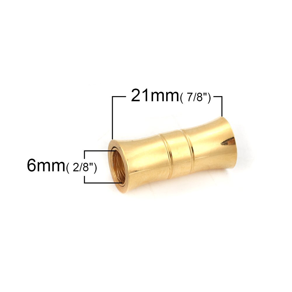 Cierre magnético Acero inoxidable 06 mm Oro N°06