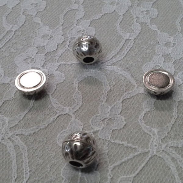 Cierre magn&eacute;tico de zamak para cuero Redondo 05 mm