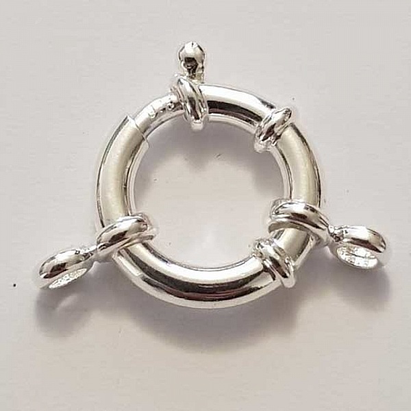 Fermoir rond &agrave; ressort Argent 925 N&deg;04-02
