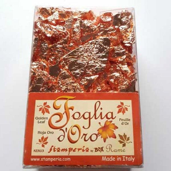 Hojas de oro en escamas de stampedia