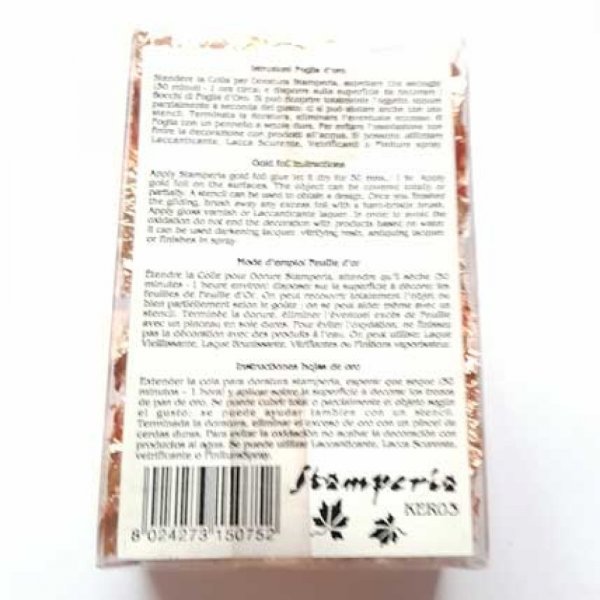 Hojas de oro en escamas de stampedia