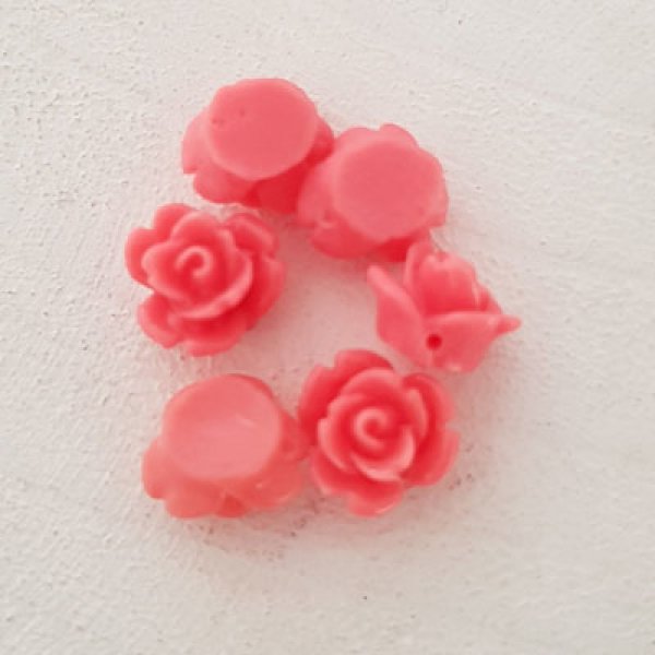 Flor de material sint&eacute;tico 09 mm N&deg;01-19 Salm&oacute;n oscuro