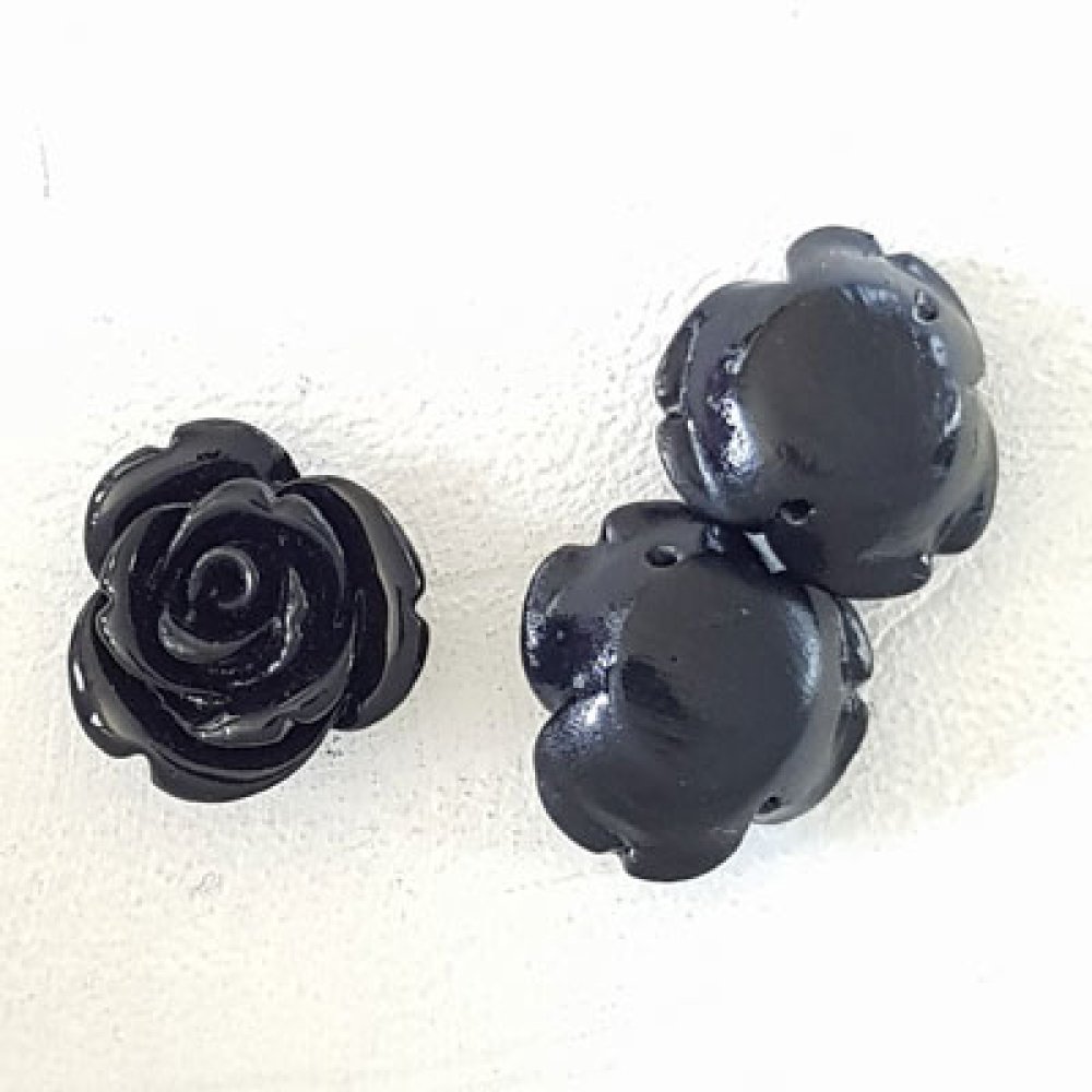 Flor sintética 13 mm N°03-10 Negra
