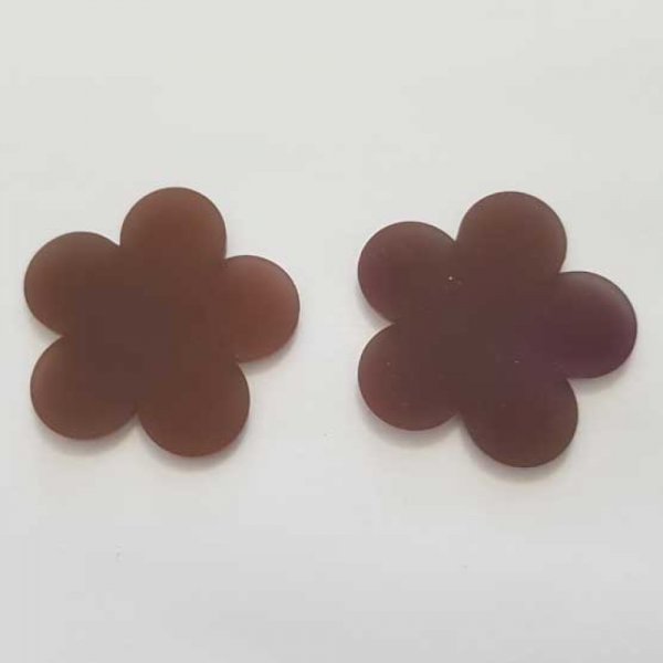 Fleur pvc 26 mm Gris Fum&eacute; Opaline