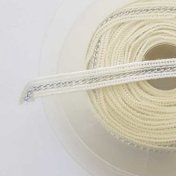 Galon 11 mm Avec Chaine Argent&eacute; Au Centre