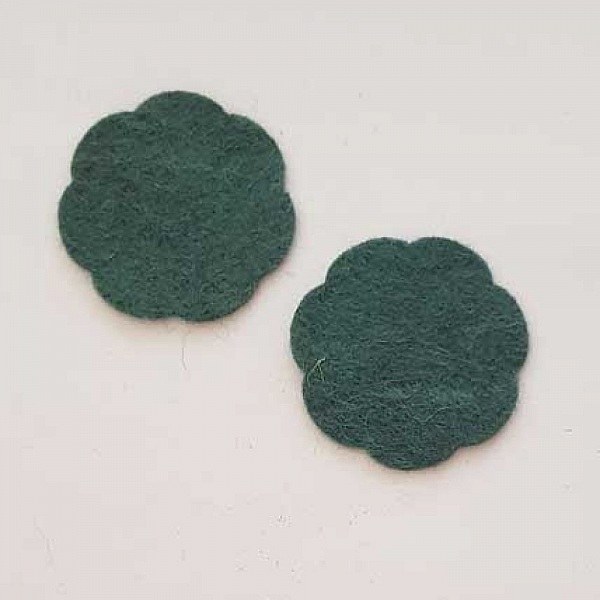 Jolie petite fleur en Feutrine 36 mm N&deg;16-12 x 2 pi&egrave;ces