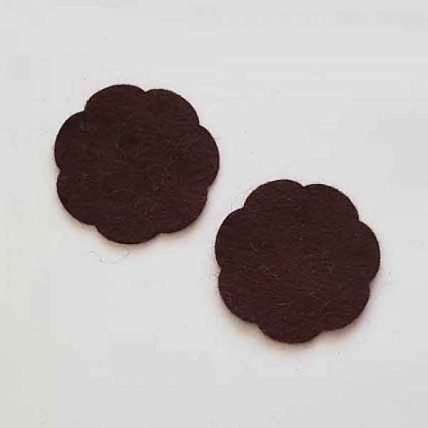 Jolie petite fleur en Feutrine 36 mm N&deg;21-12 x 2 pi&egrave;ces