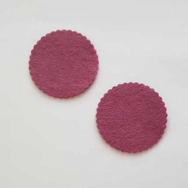 Jolie petite fleur en Feutrine 45 mm N&deg;20-22 x 2 pi&egrave;ces