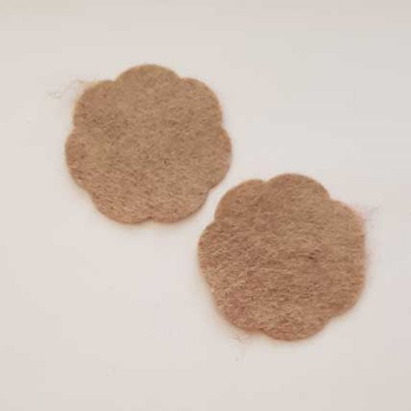 Jolie petite fleur en Feutrine 50 mm N&deg;14-09 x 2 pi&egrave;ces