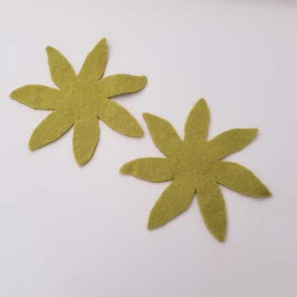 Jolie petite fleur en Feutrine 80 mm N&deg;03-01 x 2 pi&egrave;ces