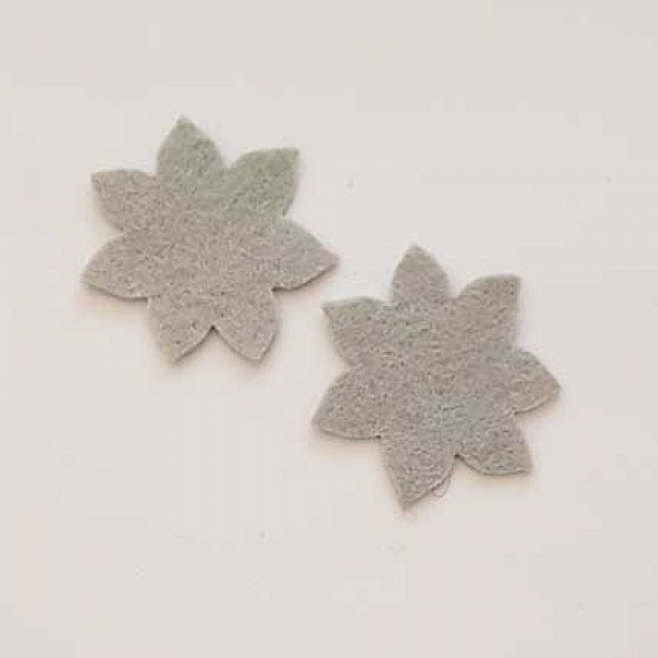 Jolie petite fleur en Feutrine 36 mm N&deg;09-07 x 2 pi&egrave;ces