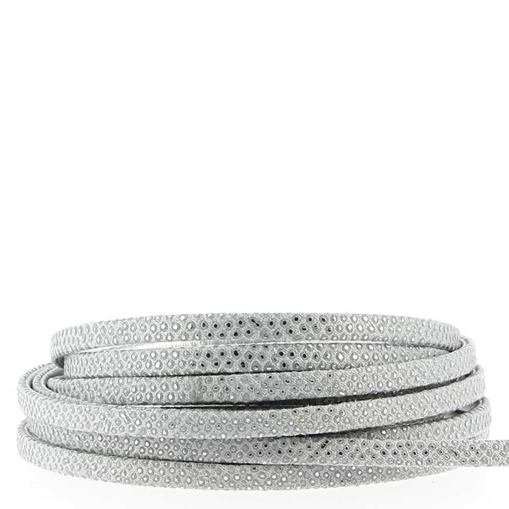 Correa lagarto Gris/Plata 05 mm por 20 cm