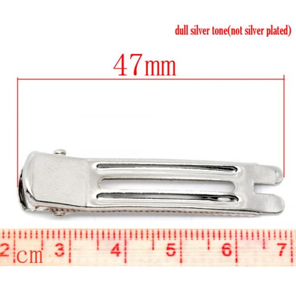 Juego de 30 pinzas de cocodrilo - plata 47 mm x 12 mm.