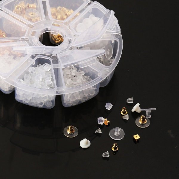 Lote de 400 puntas N&deg;02 mixtas (200 pares) para pendientes.