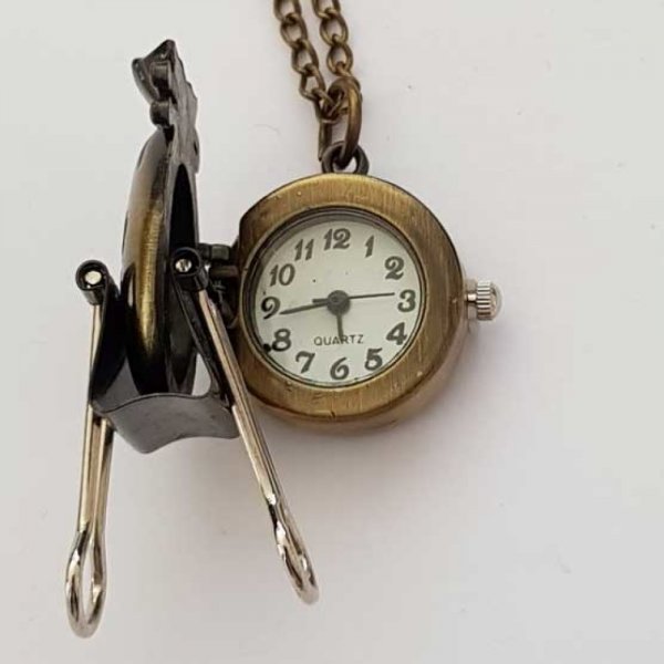 Reloj Money Gusset Bronce Antiguo con Cadena