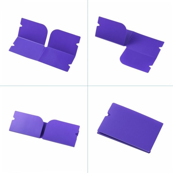 Clip organizador de pl&aacute;stico morado