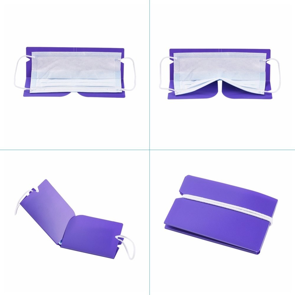 Clip organizador de plástico morado