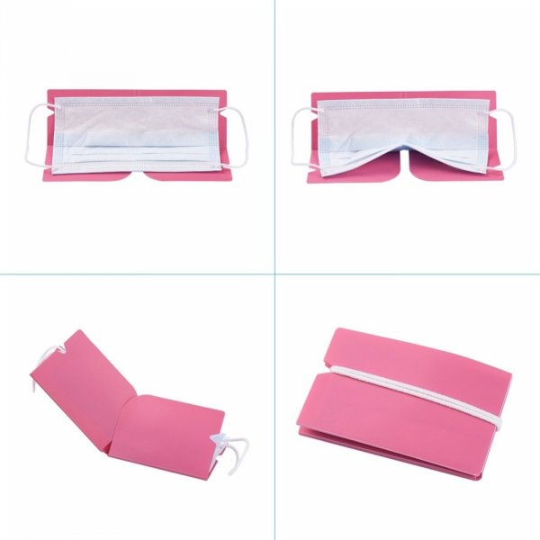 Clip organizador de pl&aacute;stico rosa
