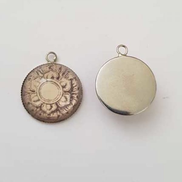 Pendentif Cabochon 20 mm en Verre Fantaisie N&deg;06-02