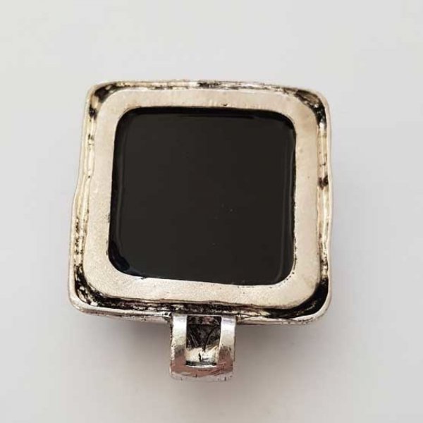 Pendentif N&deg;001-G en Alliage Carr&eacute; Noir