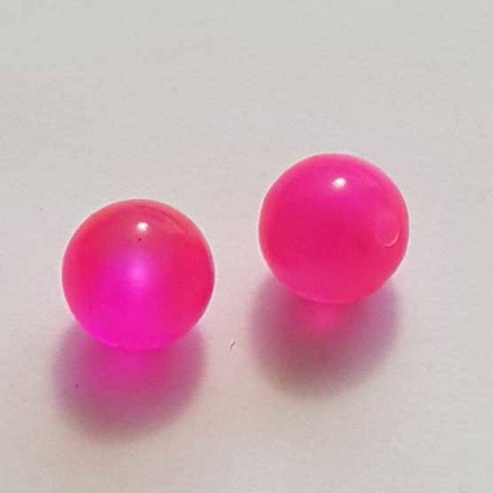 Perle Acrylique Ronde 10 mm Rose 05 x 1 Pièce