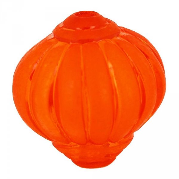 Perla Lucite Lampion Forma Estriada Naranja