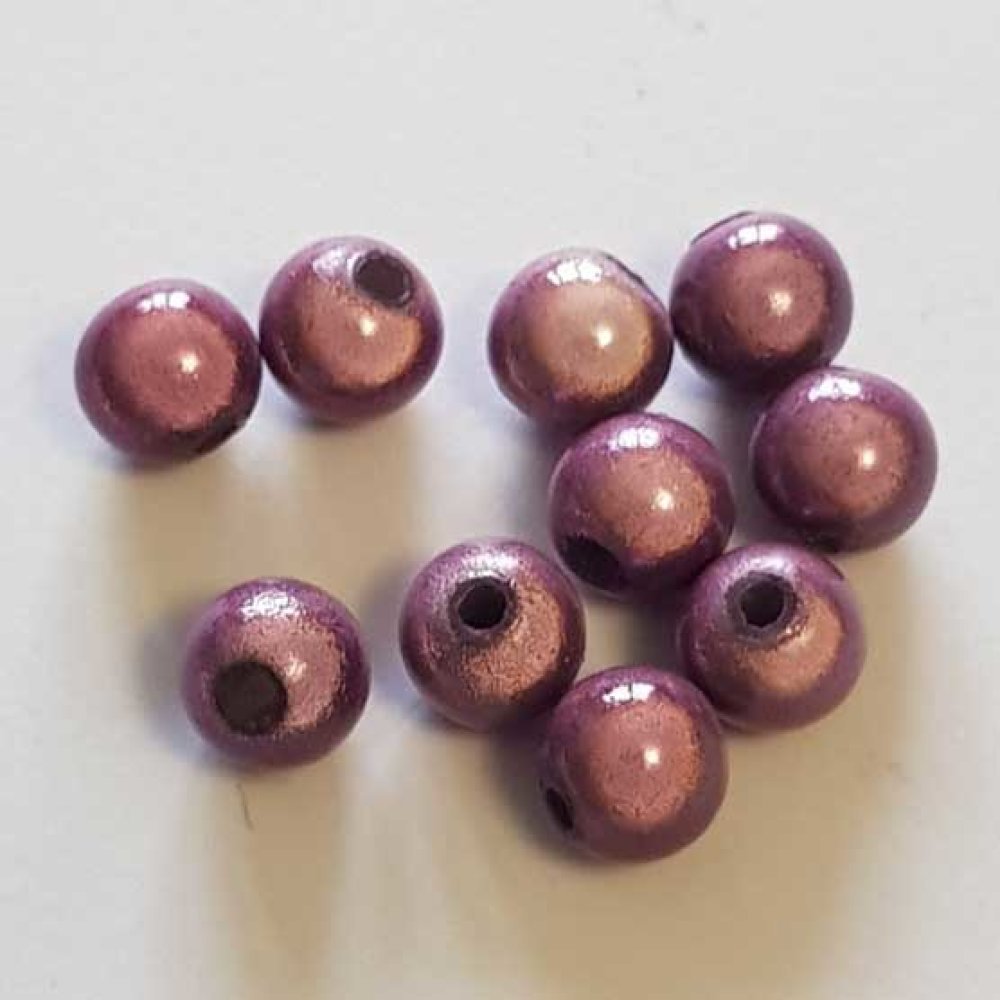 Perle Magique Ronde 12 mm Mauve 02 x 10