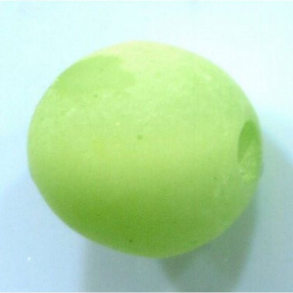 Perle Polaris Mat Ronde 14 mm P&eacute;ridot 01 x 1 Pi&egrave;ce