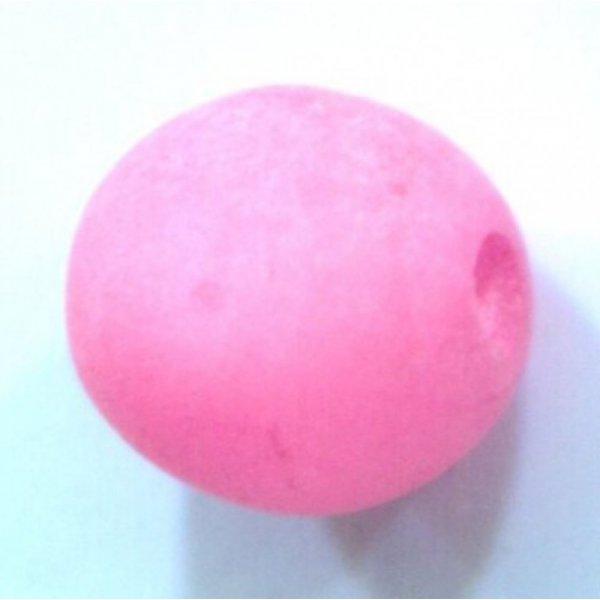Perle Polaris Mat Ronde 12 mm Rose 01 x 1 Pi&egrave;ce